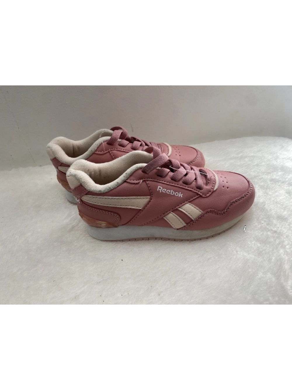 Reebok Kids Pink and Cream Low-Top Sneakers